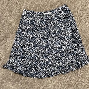 A&F high waisted floral skirt